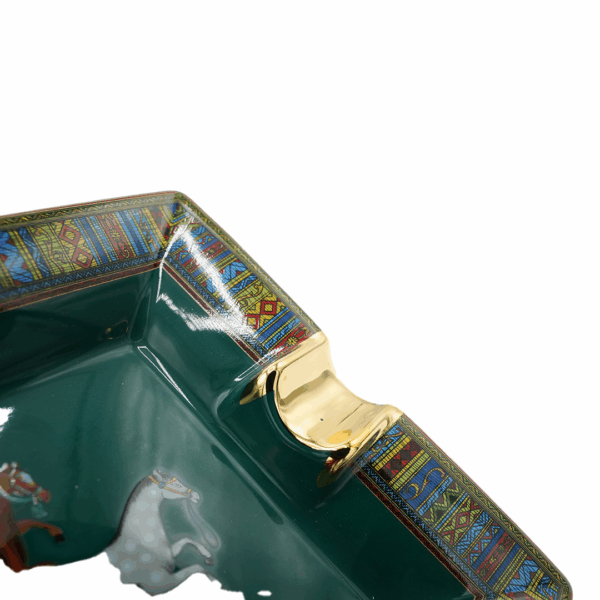 CIGARLOONG Ceramic Cigar Ashtray - Dark green