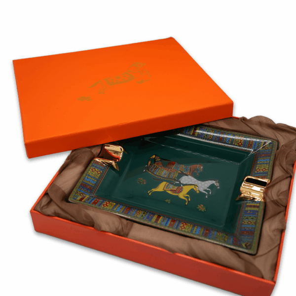 CIGARLOONG Ceramic Cigar Ashtray - Dark green